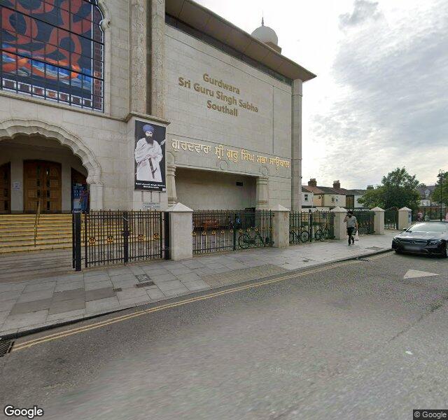 Street view of Gurdwara Sri Guru Singh Sabha, Southall -- Ealing Clean provides professional cleaning in this area