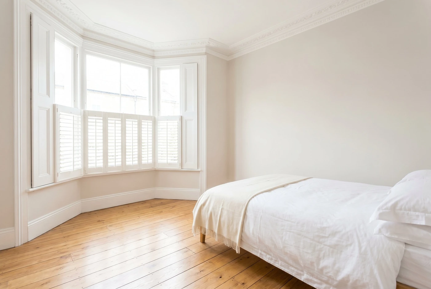 A freshly cleaned bedroom in an Ealing home